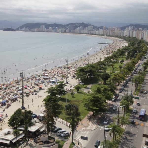Orla da praia de Santos